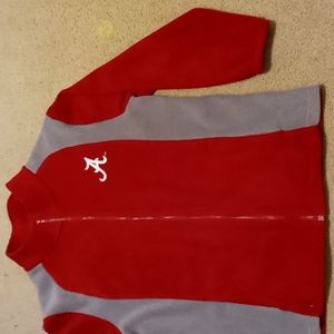 University of Alabama maroon & gray fleece full-zip jacket. Mens Med